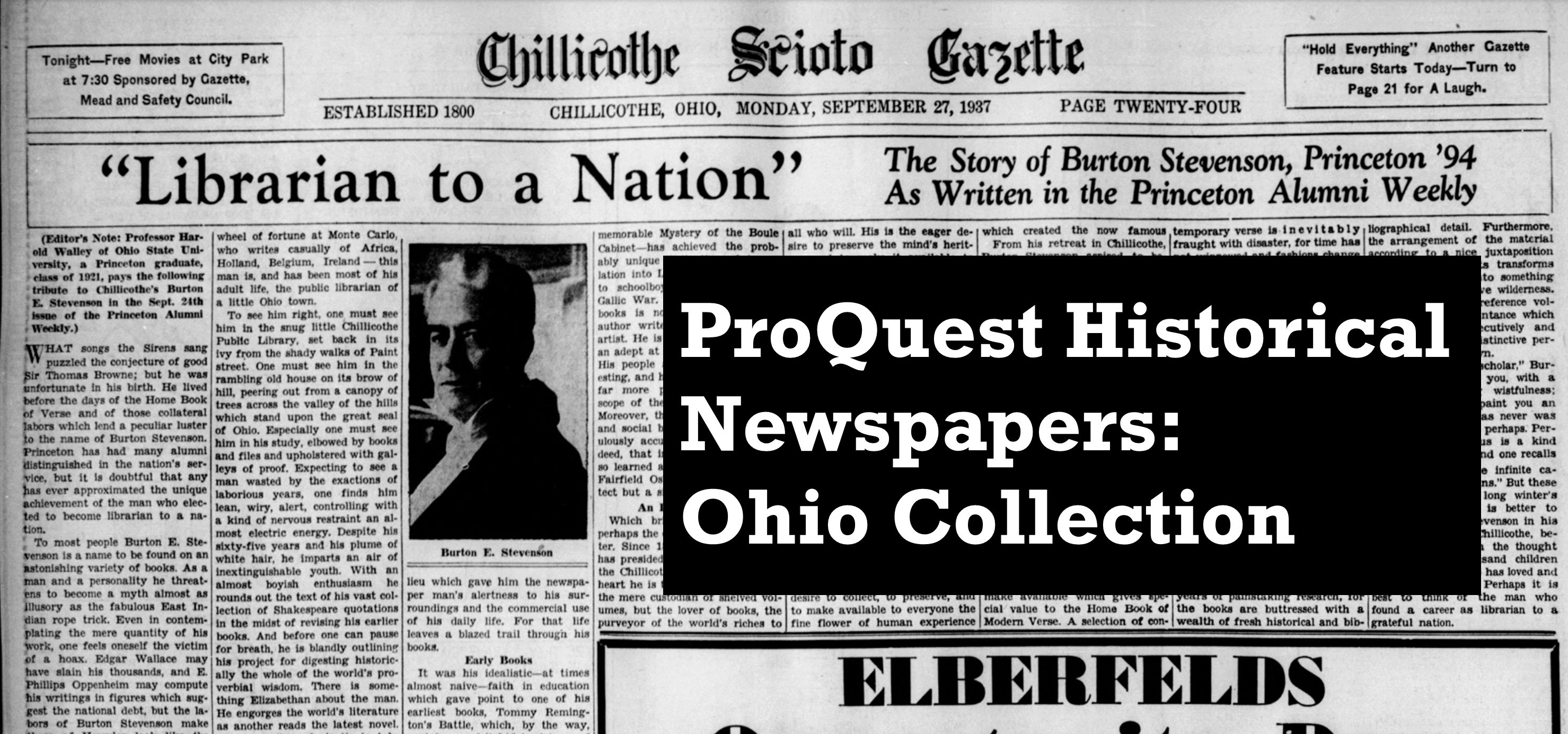 Chillicothe Gazette and Ohio Newspaper Archive